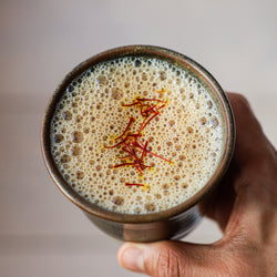 Saffron in a cup of chai